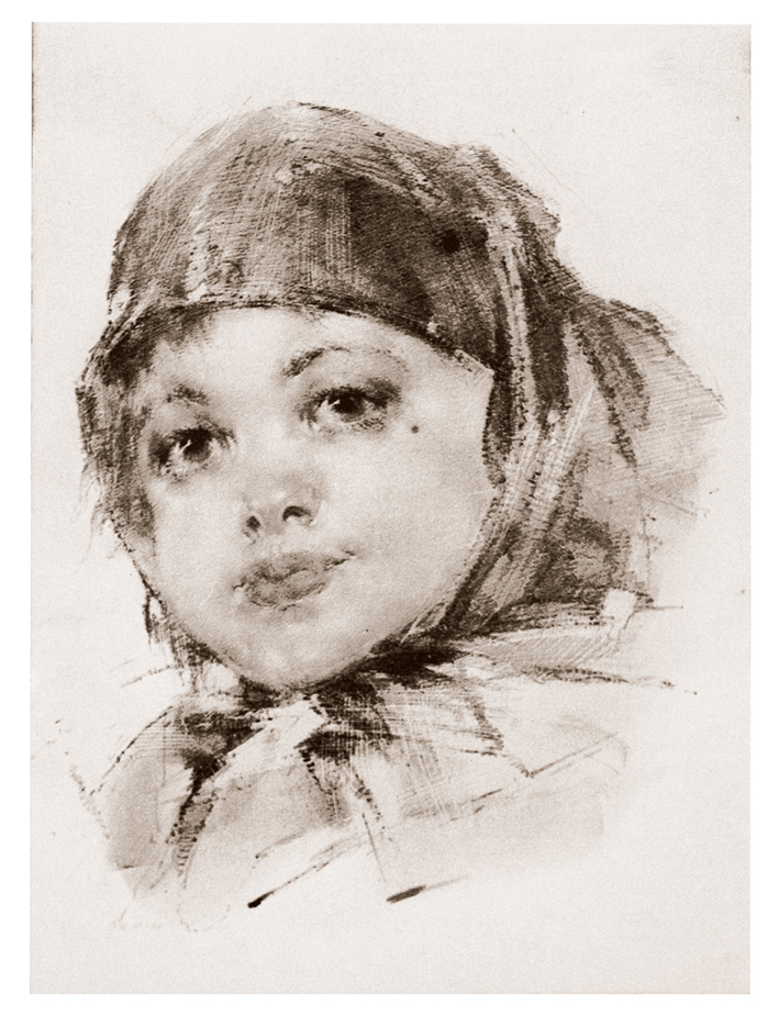  Nicolai Ivanovich Fechin —— 女孩头像 (4)